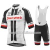 Conjunto Maillot + Culotte Corto con tirantes 2018 Team Sunweb N001
